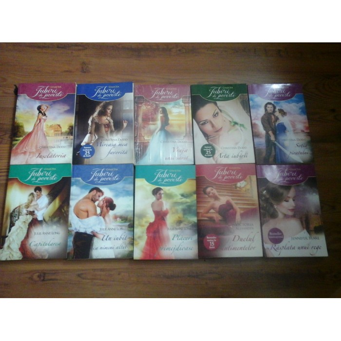 Colectia IUBIRI DE POVESTE - 10 volume - 5 romane DODD / 3 LONG / ALEXANDER / BLAKE